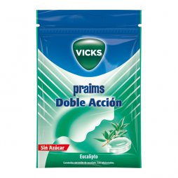 Vicks Praims Doble Acción sabor eucalipto Bolsa 72g