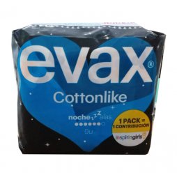 Evax Cottonlike Alas Noche 9 ud